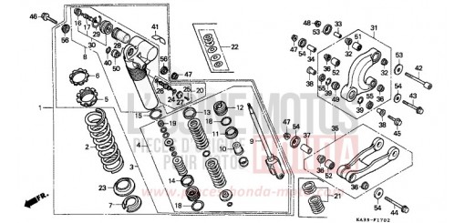 KISSEN, HINTEN (3) CR125RH de 1987